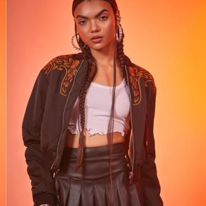 Scorpion Embroidered Bomber Jacket NWOT